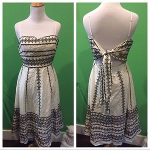 BCBGMaxAzria Black and White Midi Dress